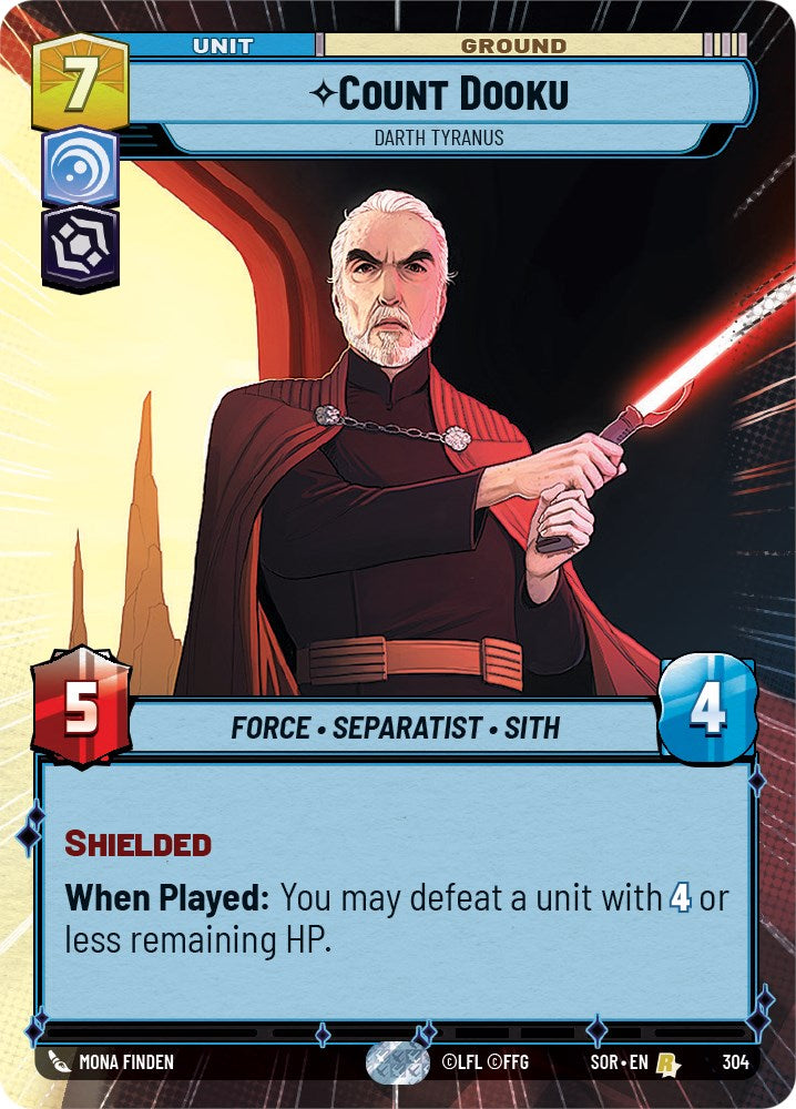 Count Dooku - Darth Tyranus (Hyperspace) (304) [Spark of Rebellion] | Cards and Coasters CA