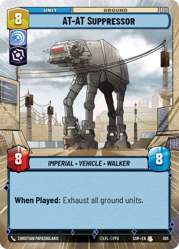 AT-AT Suppressor (Hyperspace) (305) [Spark of Rebellion] | Cards and Coasters CA