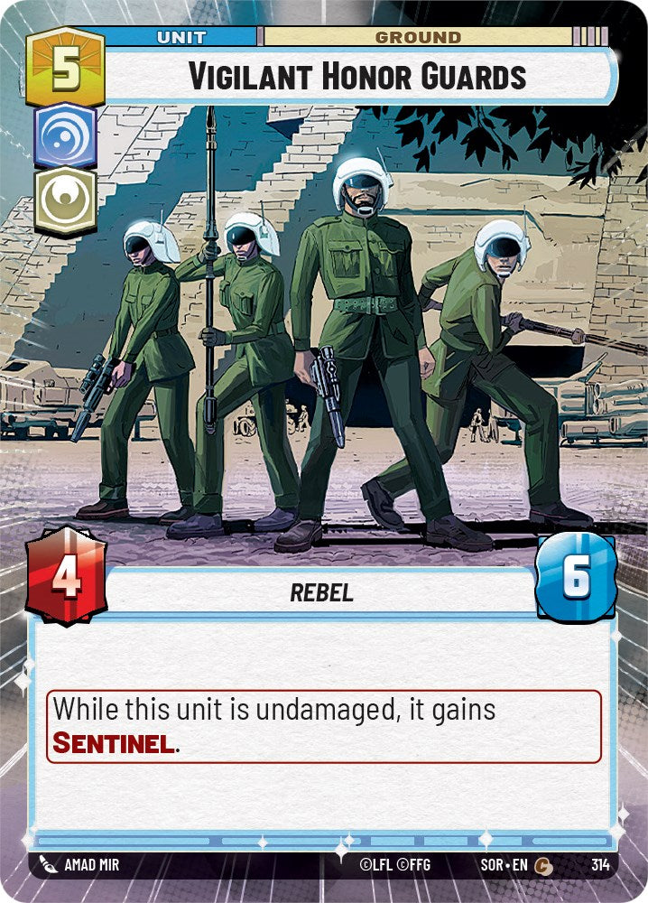 Vigilant Honor Guards (Hyperspace) (314) [Spark of Rebellion] | Cards and Coasters CA