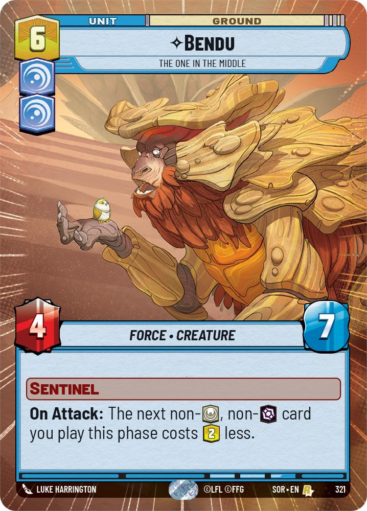 Bendu - The One in the Middle (Hyperspace) (321) [Spark of Rebellion] | Cards and Coasters CA