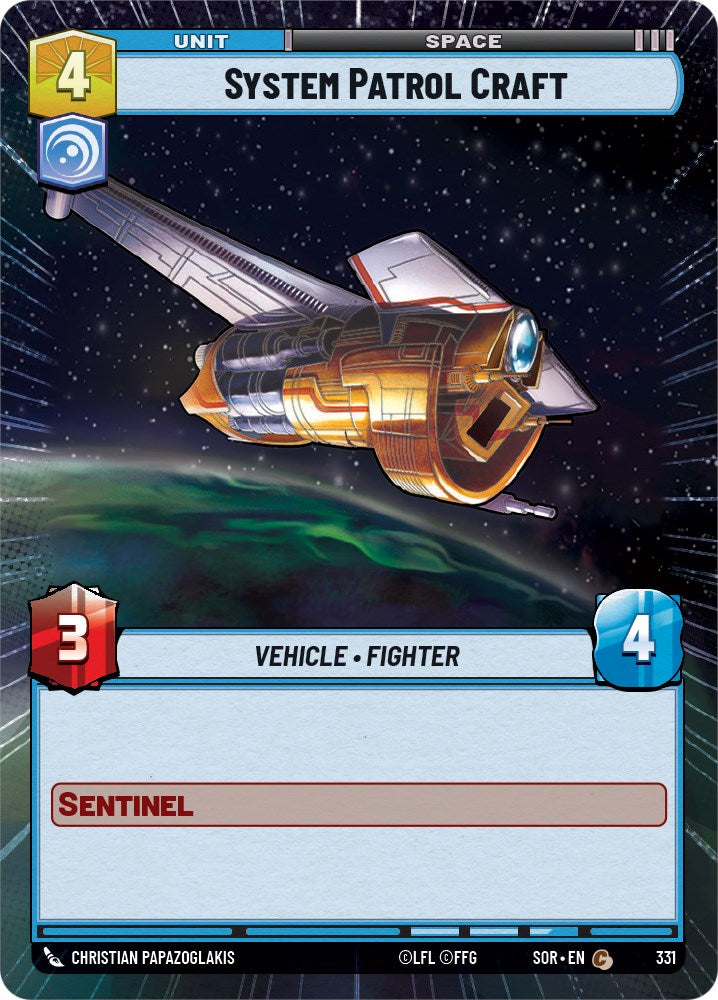 System Patrol Craft (Hyperspace) (331) [Spark of Rebellion] | Cards and Coasters CA