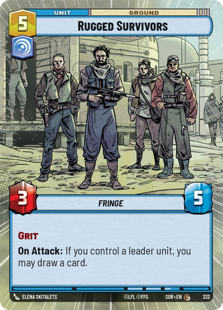Rugged Survivors (Hyperspace) (332) [Spark of Rebellion] | Cards and Coasters CA