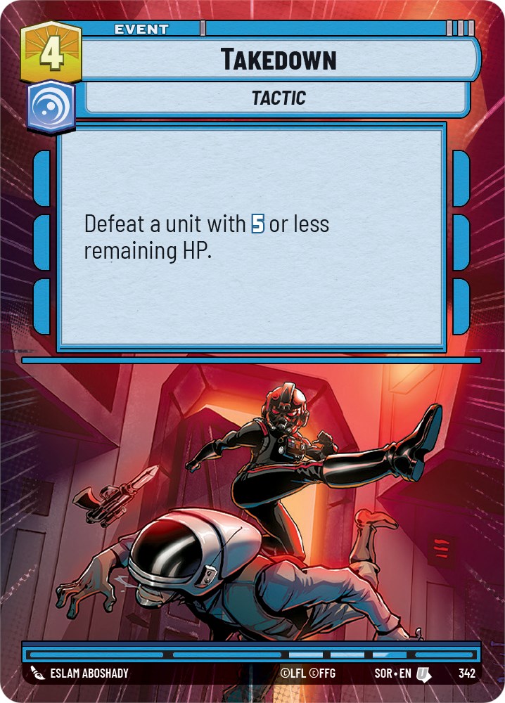 Takedown (Hyperspace) (342) [Spark of Rebellion] | Cards and Coasters CA
