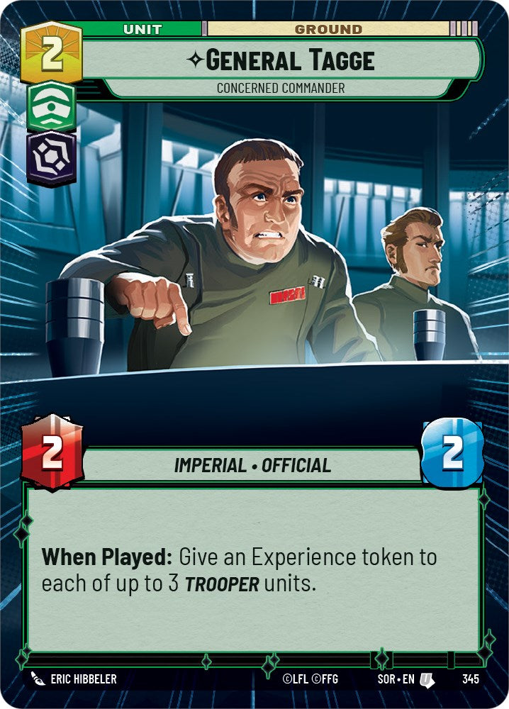 General Tagge - Concerned Commander (Hyperspace) (345) [Spark of Rebellion] | Cards and Coasters CA