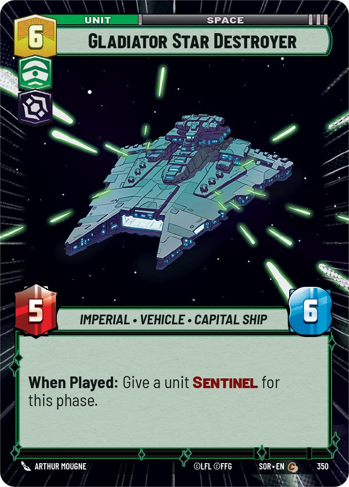 Gladiator Star Destroyer (Hyperspace) (350) [Spark of Rebellion] | Cards and Coasters CA