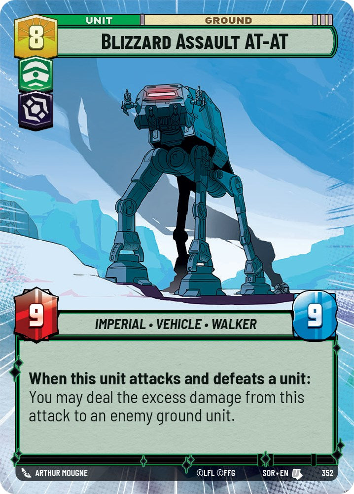 Blizzard Assault AT-AT (Hyperspace) (352) [Spark of Rebellion] | Cards and Coasters CA