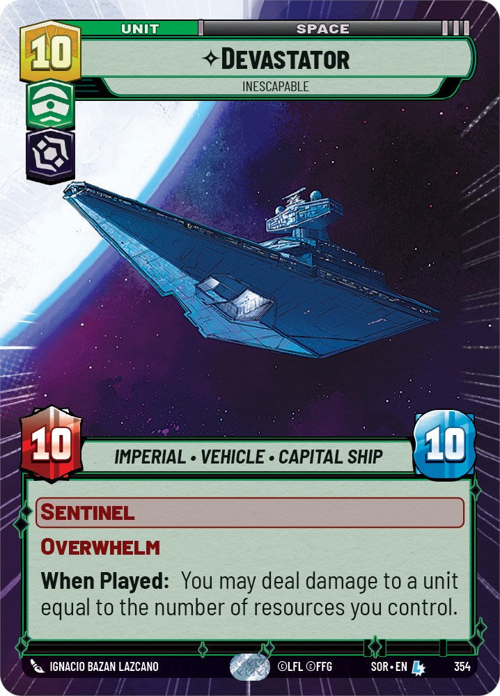 Devastator - Inescapable (Hyperspace) (354) [Spark of Rebellion] | Cards and Coasters CA