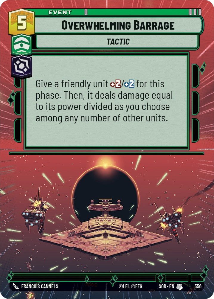 Overwhelming Barrage (Hyperspace) (356) [Spark of Rebellion] | Cards and Coasters CA