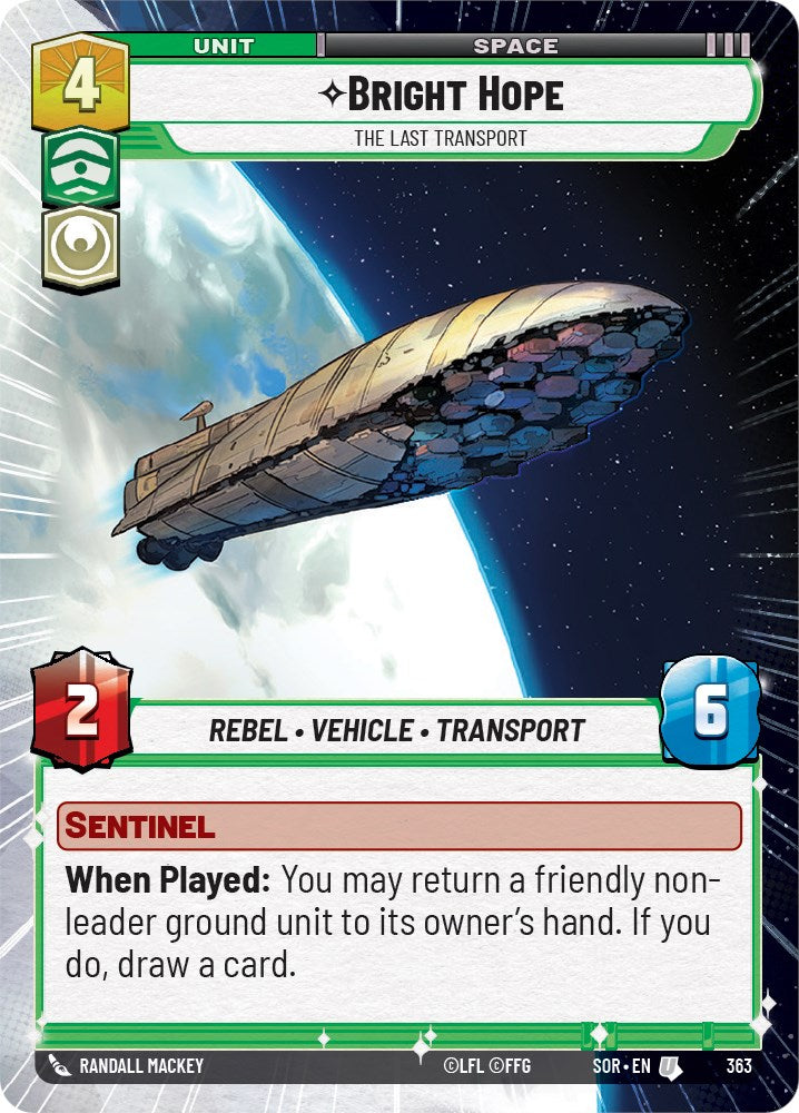 Bright Hope - The Last Transport (Hyperspace) (363) [Spark of Rebellion] | Cards and Coasters CA