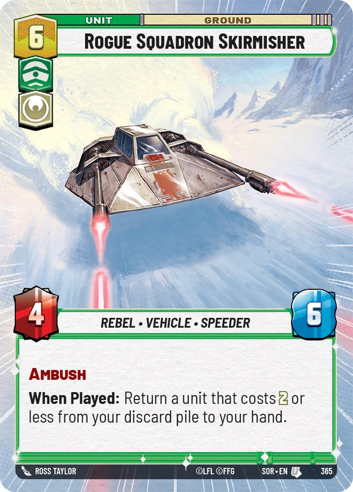 Rogue Squadron Skirmisher (Hyperspace) (365) [Spark of Rebellion] | Cards and Coasters CA