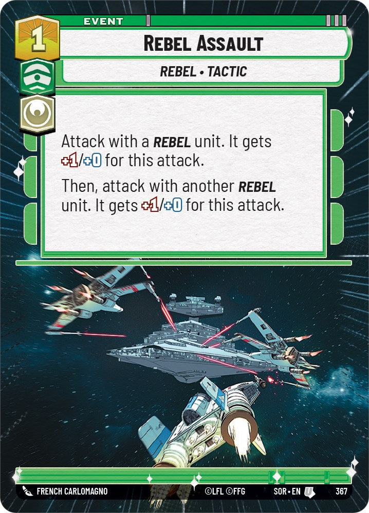 Rebel Assault (Hyperspace) (367) [Spark of Rebellion] | Cards and Coasters CA