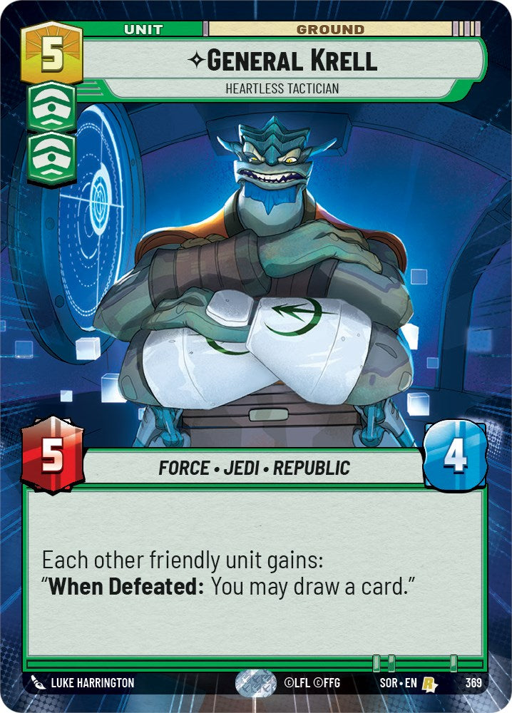 General Krell - Heartless Tactician (Hyperspace) (369) [Spark of Rebellion] | Cards and Coasters CA