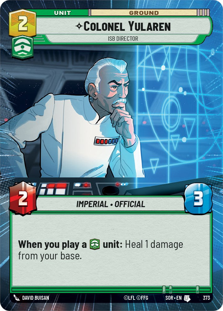 Colonel Yularen - ISB Director (Hyperspace) (373) [Spark of Rebellion] | Cards and Coasters CA