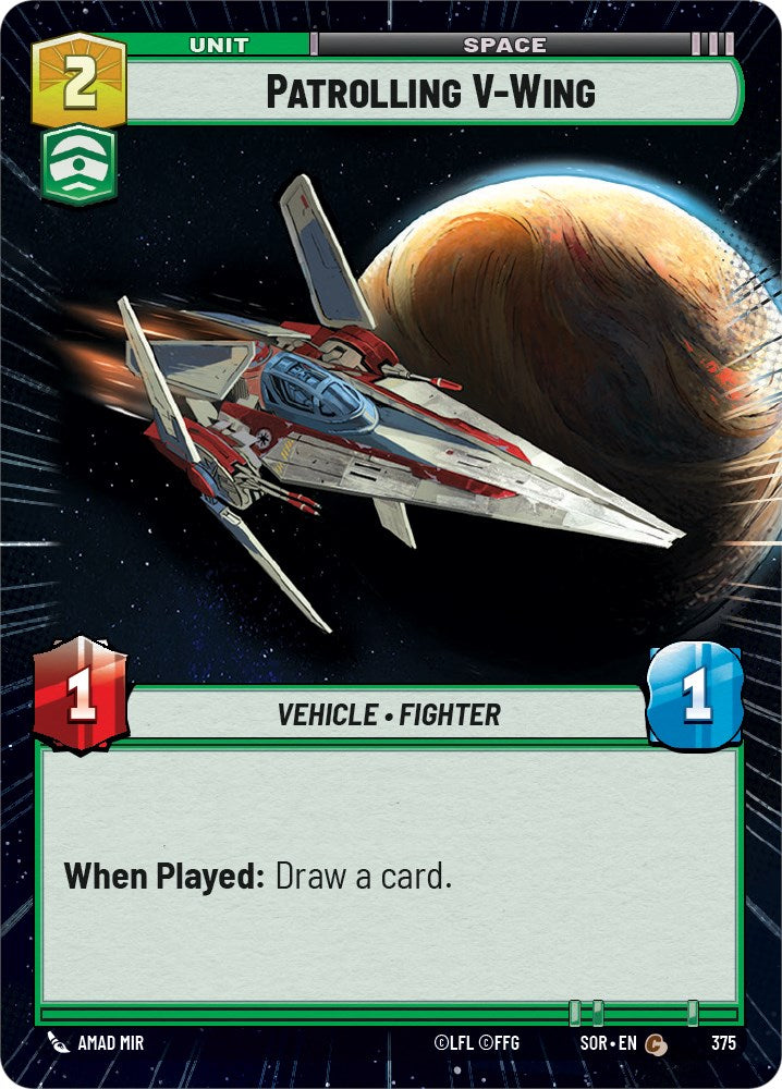 Patrolling V-Wing (Hyperspace) (375) [Spark of Rebellion] | Cards and Coasters CA