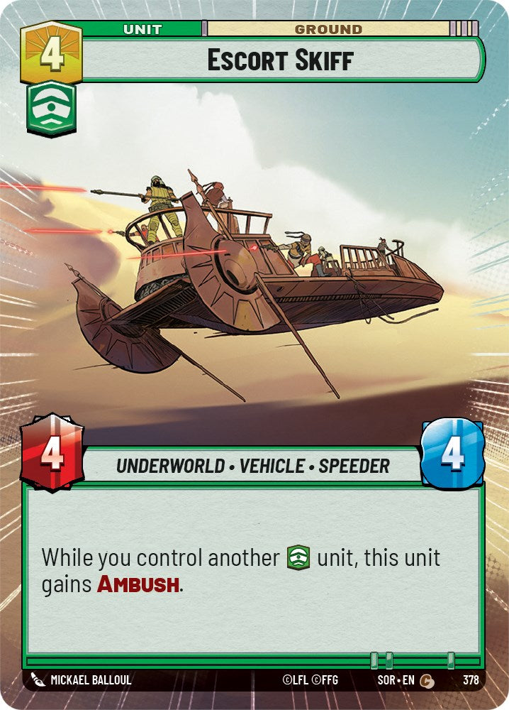 Escort Skiff (Hyperspace) (378) [Spark of Rebellion] | Cards and Coasters CA
