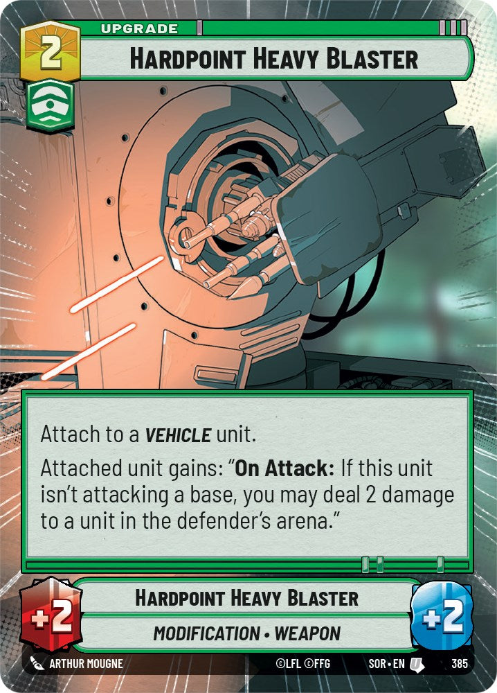 Hardpoint Heavy Blaster (Hyperspace) (385) [Spark of Rebellion] | Cards and Coasters CA