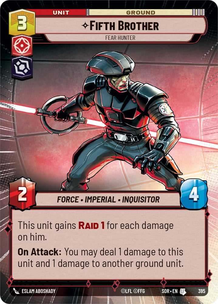 Fifth Brother - Fear Hunter (Hyperspace) (395) [Spark of Rebellion] | Cards and Coasters CA