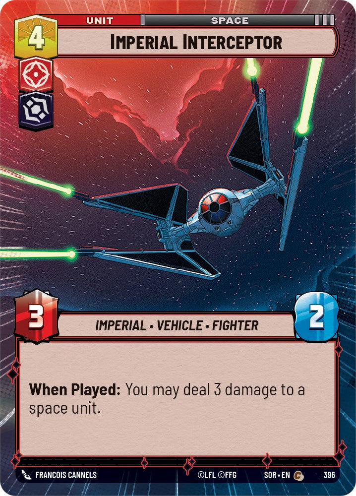 Imperial Interceptor (Hyperspace) (396) [Spark of Rebellion] | Cards and Coasters CA