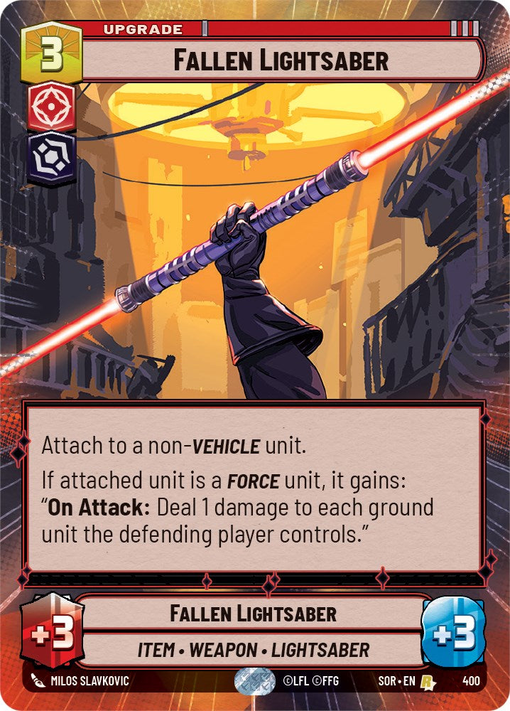 Fallen Lightsaber (Hyperspace) (400) [Spark of Rebellion] | Cards and Coasters CA