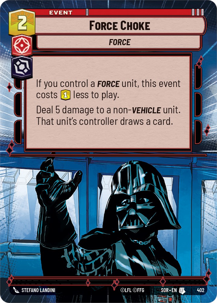 Force Choke (Hyperspace) (402) [Spark of Rebellion] | Cards and Coasters CA