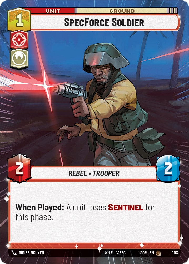 SpecForce Soldier (Hyperspace) (403) [Spark of Rebellion] | Cards and Coasters CA
