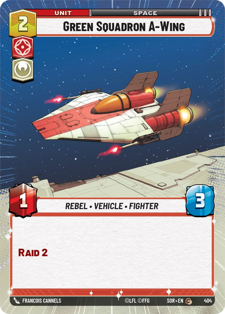 Green Squadron A-Wing (Hyperspace) (404) [Spark of Rebellion] | Cards and Coasters CA