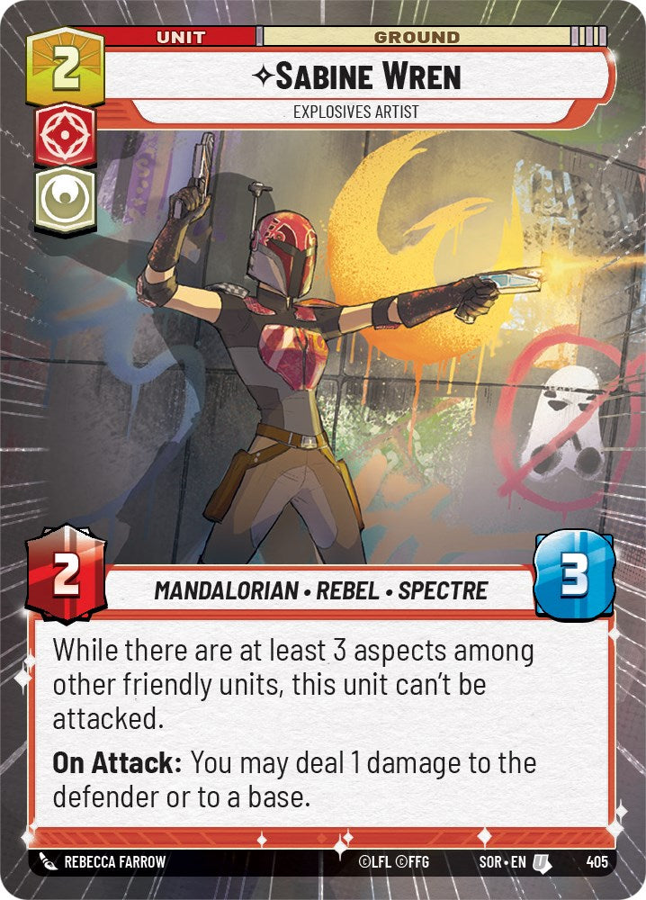 Sabine Wren - Explosives Artist (Hyperspace) (405) [Spark of Rebellion] | Cards and Coasters CA