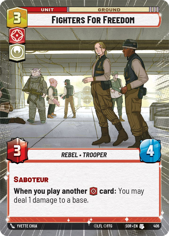 Fighters For Freedom (Hyperspace) (406) [Spark of Rebellion] | Cards and Coasters CA