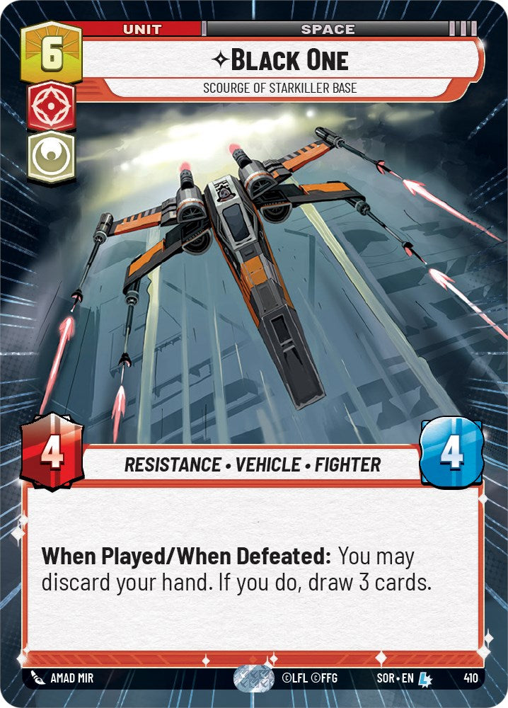 Black One - Scourge of Starkiller Base (Hyperspace) (410) [Spark of Rebellion] | Cards and Coasters CA