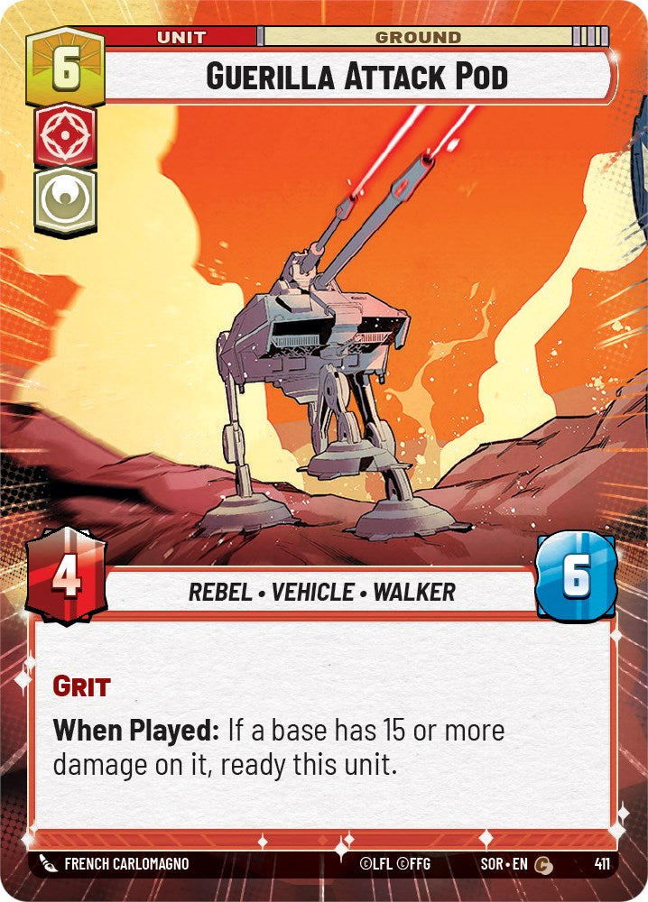 Guerilla Attack Pod (Hyperspace) (411) [Spark of Rebellion] | Cards and Coasters CA