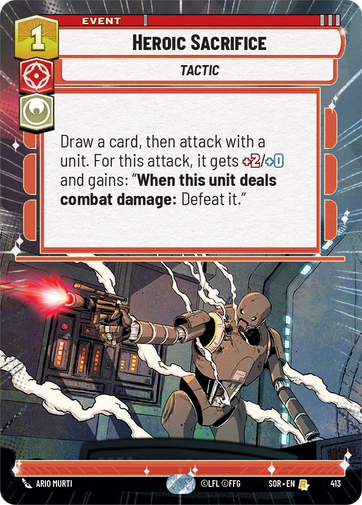 Heroic Sacrifice (Hyperspace) (413) [Spark of Rebellion] | Cards and Coasters CA