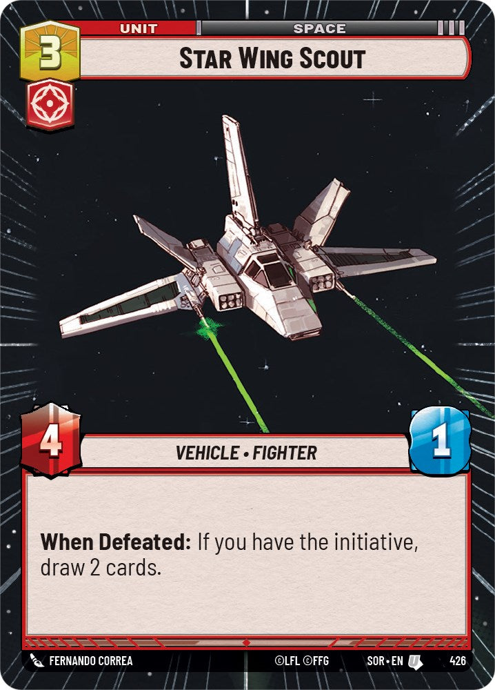 Star Wing Scout (Hyperspace) (426) [Spark of Rebellion] | Cards and Coasters CA