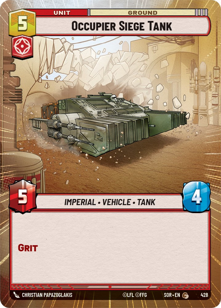 Occupier Siege Tank (Hyperspace) (428) [Spark of Rebellion] | Cards and Coasters CA