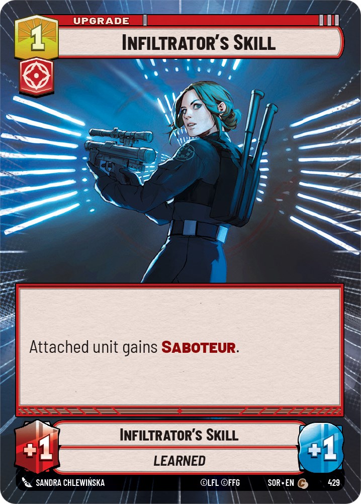 Infiltrator's Skill (Hyperspace) (429) [Spark of Rebellion] | Cards and Coasters CA