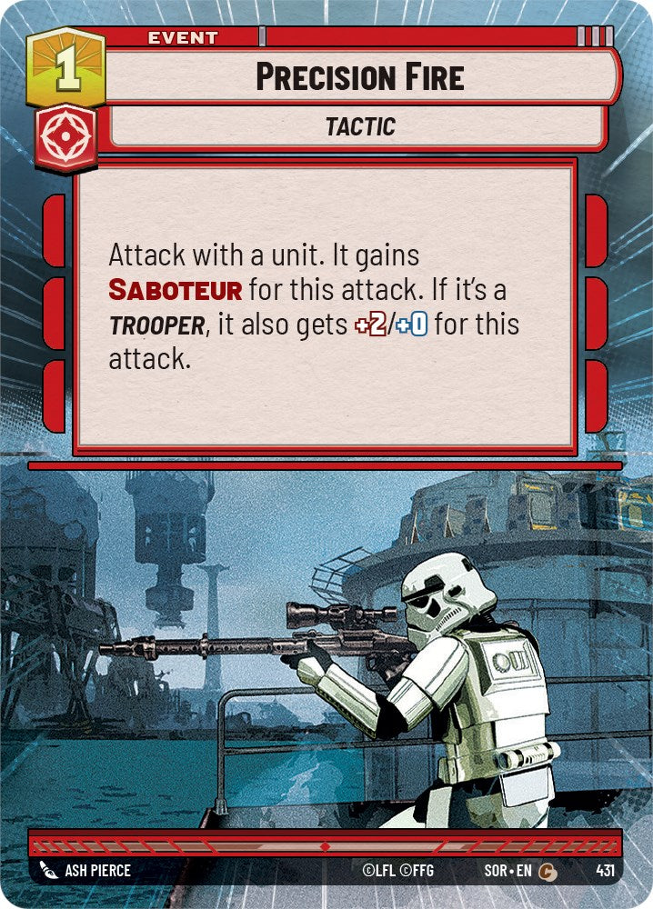 Precision Fire (Hyperspace) (431) [Spark of Rebellion] | Cards and Coasters CA