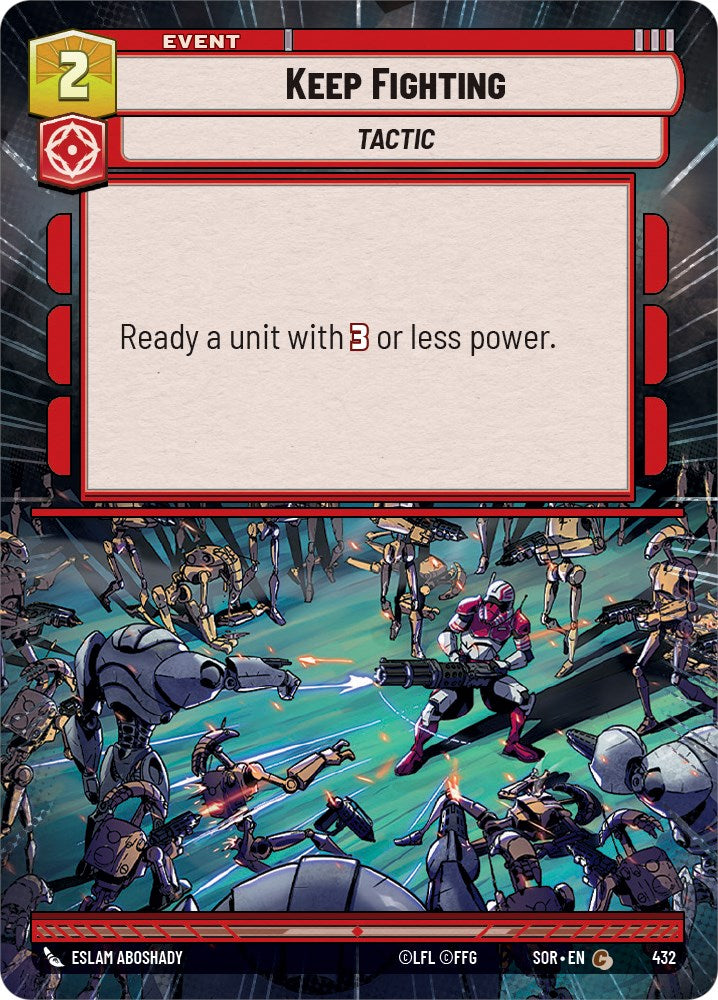Keep Fighting (Hyperspace) (432) [Spark of Rebellion] | Cards and Coasters CA