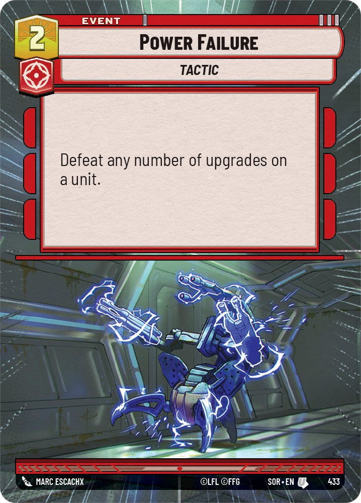 Power Failure (Hyperspace) (433) [Spark of Rebellion] | Cards and Coasters CA