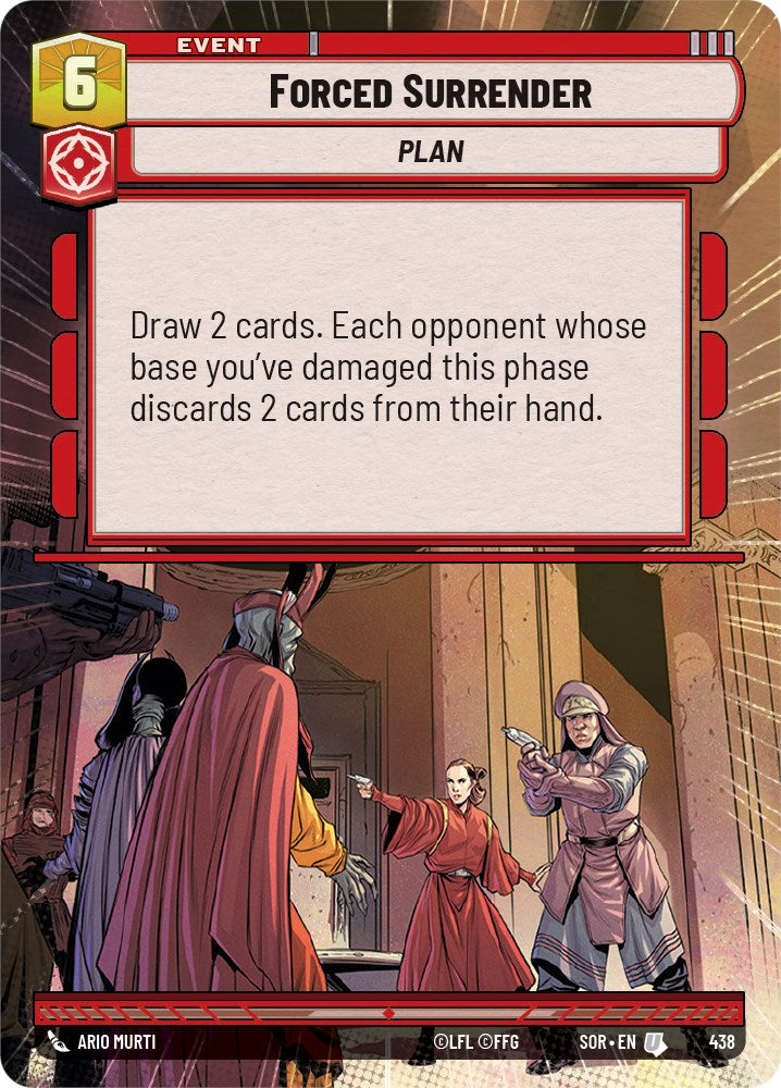 Forced Surrender (Hyperspace) (438) [Spark of Rebellion] | Cards and Coasters CA