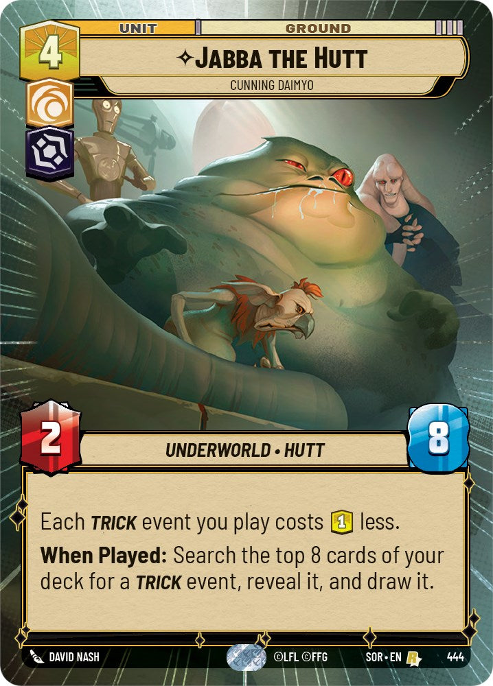 Jabba the Hutt - Cunning Daimyo (Hyperspace) (444) [Spark of Rebellion] | Cards and Coasters CA