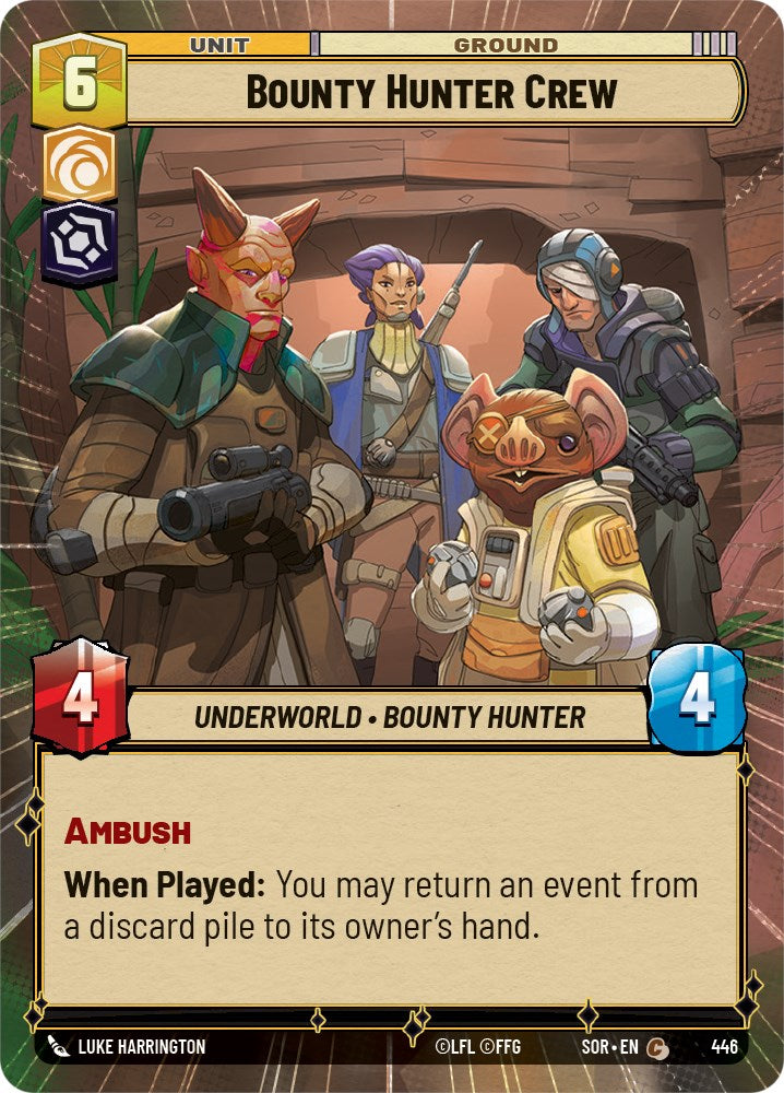 Bounty Hunter Crew (Hyperspace) (446) [Spark of Rebellion] | Cards and Coasters CA