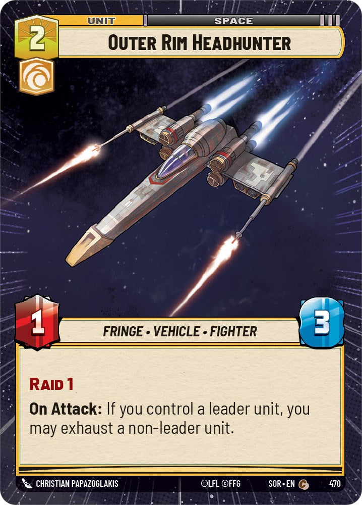 Outer Rim Headhunter (Hyperspace) (470) [Spark of Rebellion] | Cards and Coasters CA
