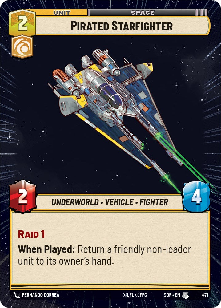 Pirated Starfighter (Hyperspace) (471) [Spark of Rebellion] | Cards and Coasters CA