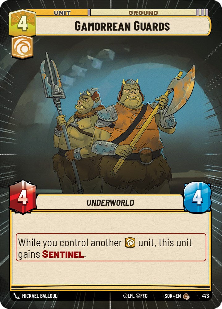 Gamorrean Guards (Hyperspace) (473) [Spark of Rebellion] | Cards and Coasters CA