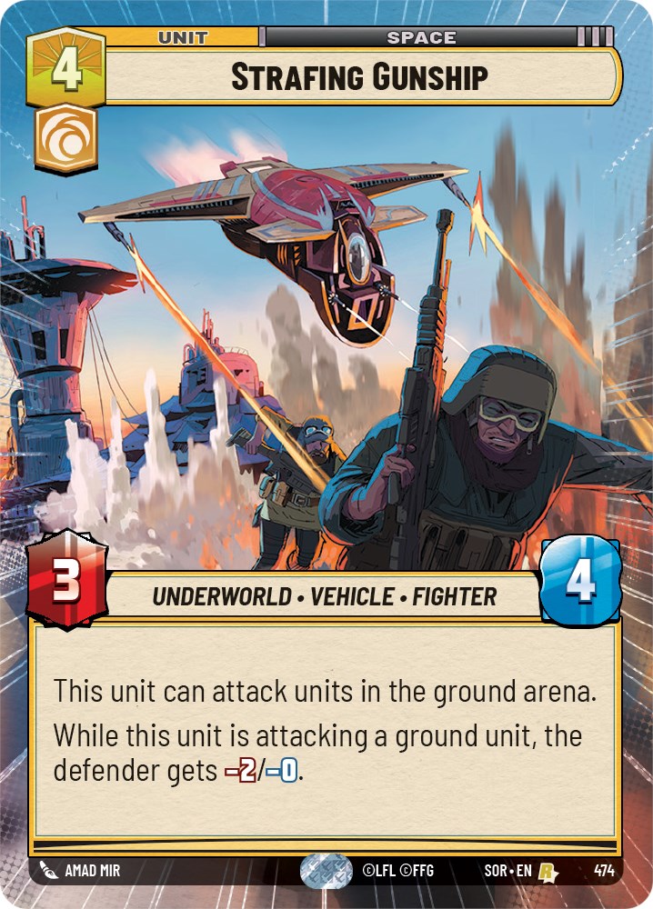 Strafing Gunship (Hyperspace) (474) [Spark of Rebellion] | Cards and Coasters CA