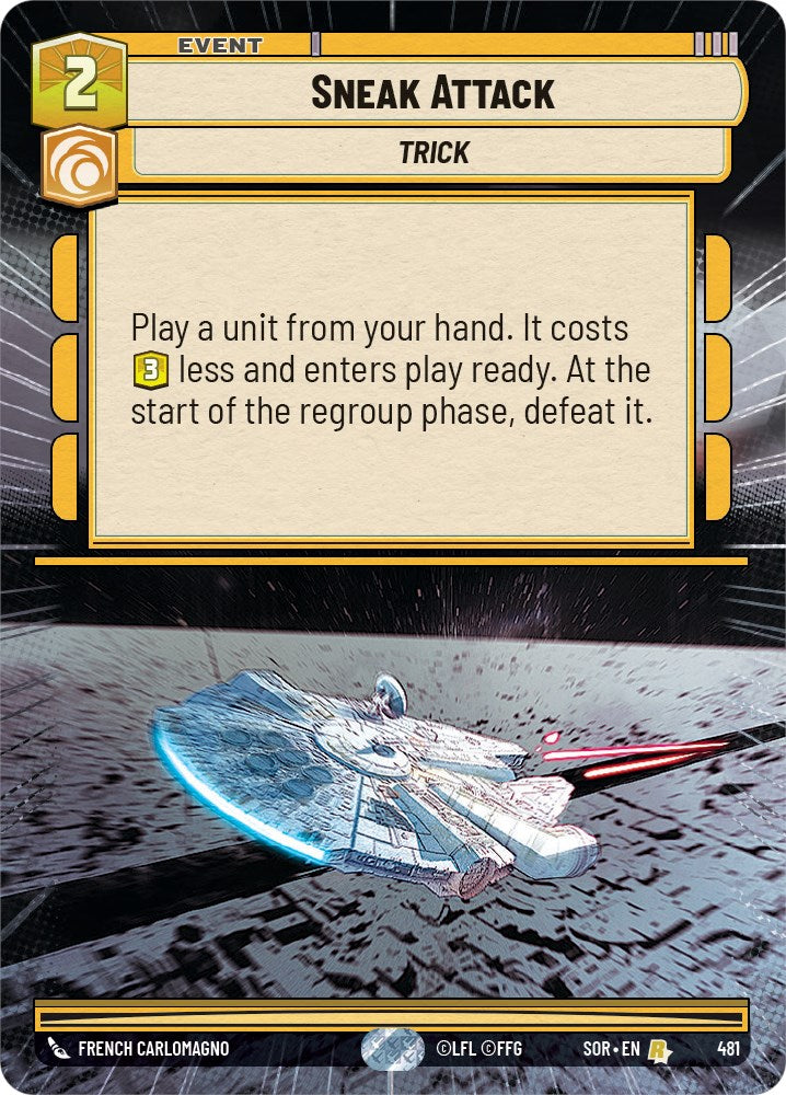 Sneak Attack (Hyperspace) (481) [Spark of Rebellion] | Cards and Coasters CA