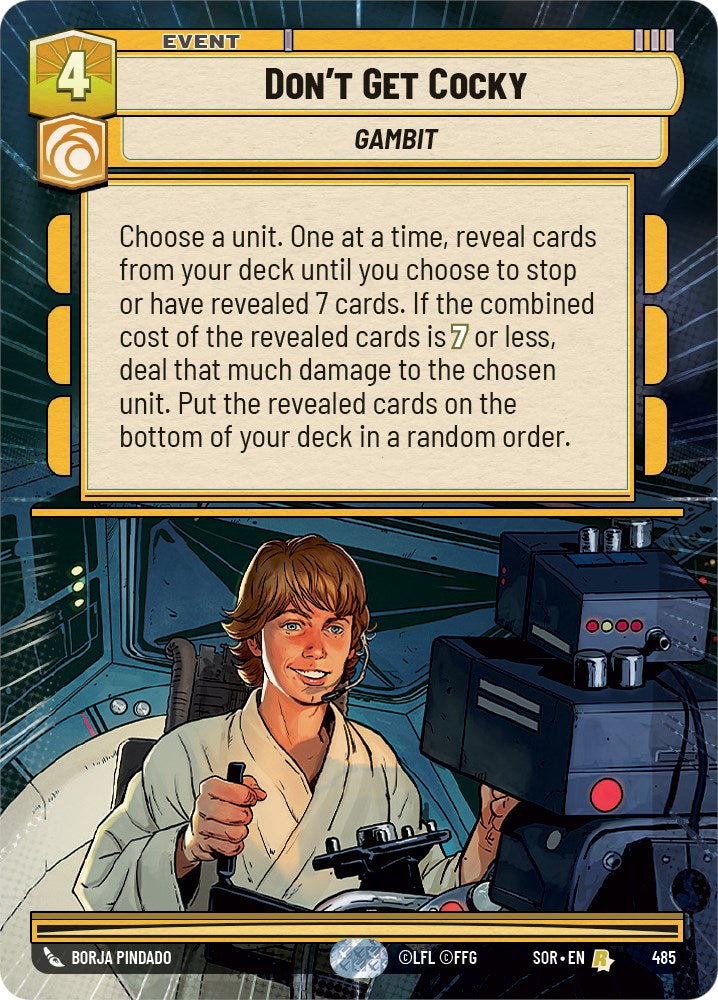 Don't Get Cocky (Hyperspace) (485) [Spark of Rebellion] | Cards and Coasters CA