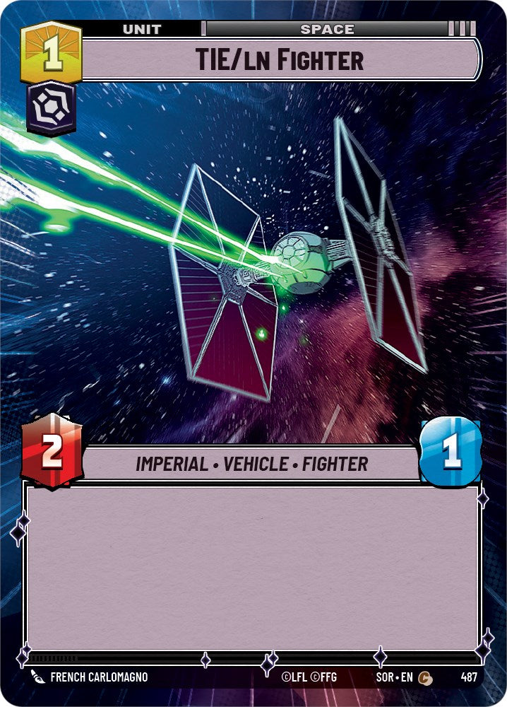 TIE/ln Fighter (Hyperspace) (487) [Spark of Rebellion] | Cards and Coasters CA