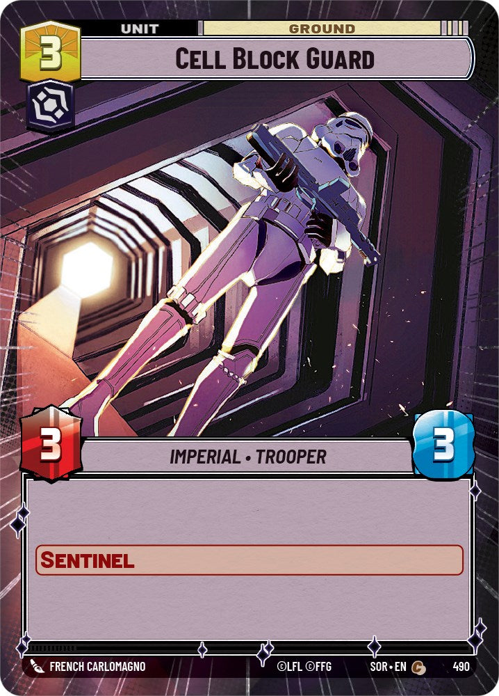 Cell Block Guard (Hyperspace) (490) [Spark of Rebellion] | Cards and Coasters CA
