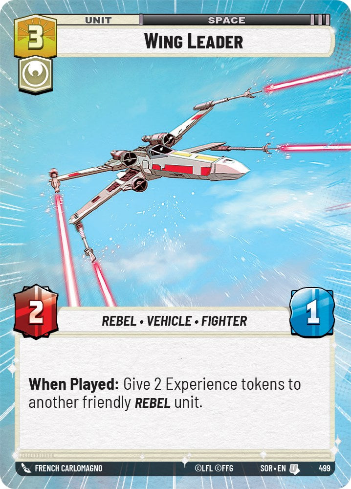 Wing Leader (Hyperspace) (499) [Spark of Rebellion] | Cards and Coasters CA