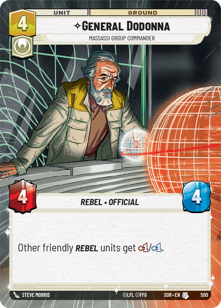 General Dodonna - Massassi Group Commander (Hyperspace) (500) [Spark of Rebellion] | Cards and Coasters CA